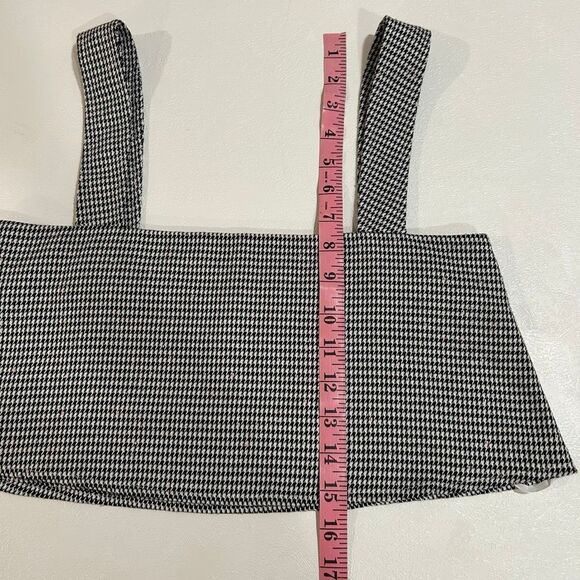 By The Way Houndstooth Crop Top Black White Size XS - Picture 5 of 5